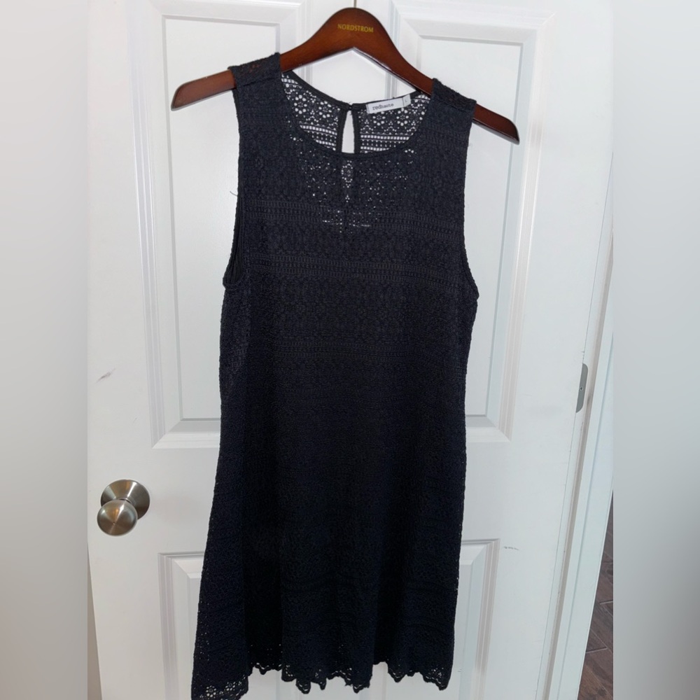 Redhaute Sleeveless black lace dress, Size Lg.